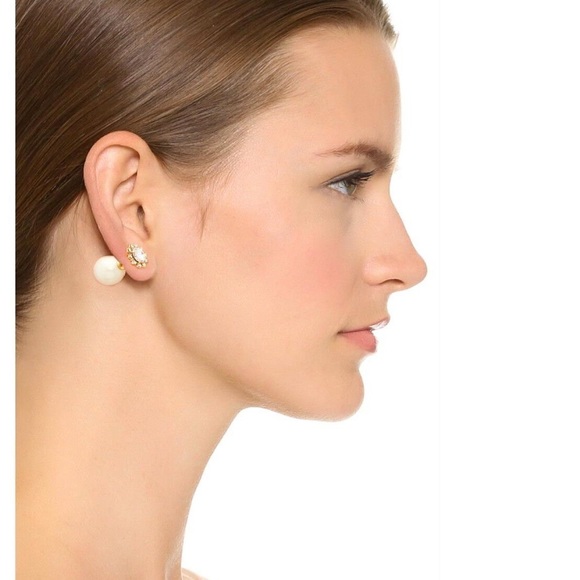 Kate Spade Reversible Daisy/Jumbo Pearl Earrings - Picture 2 of 4